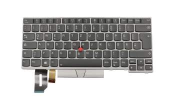 01YN432 original Lenovo clavier DE (allemand) noir/argent avec rétro-éclairage et mouse stick