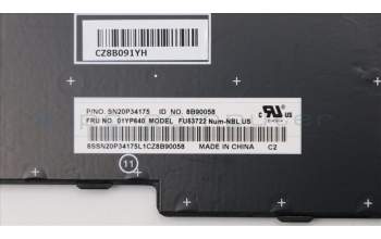 Lenovo 01YP640 NB_KYB FRU COMO NM,LTN,KB,BK,US