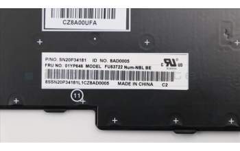 Lenovo 01YP646 NB_KYB FRU COMO NM,LTN,KB,BK,BE