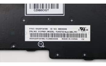 Lenovo 01YP651 NB_KYB FRU COMO NM,LTN,KB,BK,FR