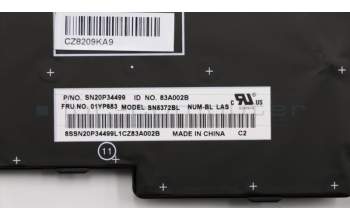 Lenovo 01YP683 NB_KYB FRU COMO NM,LTN,KB-BL,BK,LAS