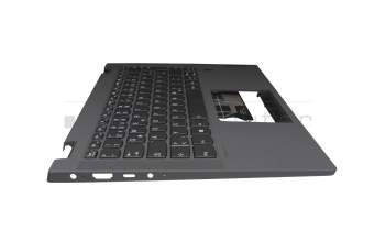 025.901N4.0001 original Lenovo clavier incl. topcase DE (allemand) noir/gris avec rétro-éclairage