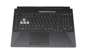 04060-01200300 original Asus clavier DE (allemand) noir/transparent avec rétro-éclairage