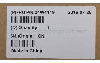 Lenovo 04W4119 LCD Cover 15W Black Pla(Add Label E545)