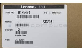 Lenovo 04X5424 MECH_ASM LCD bezel,Mylar,Rubber