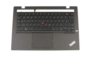 04X6537 original Lenovo clavier incl. topcase DE (allemand) noir/noir avec rétro-éclairage et mouse stick