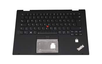 0615B03 original Lenovo clavier incl. topcase DE (allemand) noir/noir avec rétro-éclairage et mouse stick