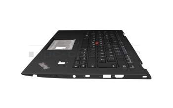 0615B03 original Lenovo clavier incl. topcase DE (allemand) noir/noir avec rétro-éclairage et mouse stick