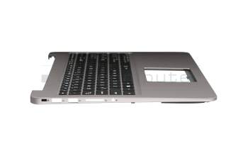 0KN0-UQ2UI13 original Pegatron clavier incl. topcase US (anglais) noir/gris avec rétro-éclairage