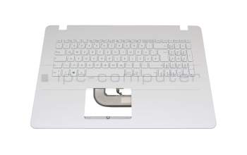 0KN1-2R3GE12 original Asus clavier incl. topcase DE (allemand) blanc/blanc