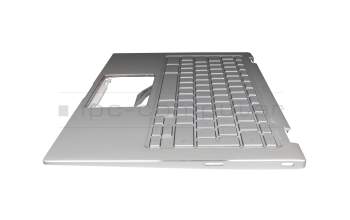 0KN1-7EGE12 original Asus clavier incl. topcase DE (allemand) argent/argent avec rétro-éclairage