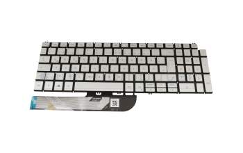 0KN4-0L3GE12 original Pega clavier DE (allemand) argent avec rétro-éclairage