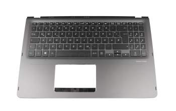 0KNB0-5633GE00 original Asus clavier incl. topcase DE (allemand) noir/gris avec rétro-éclairage