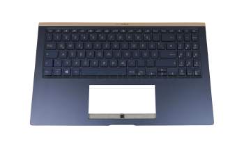 0KNB0-563PGE00 original Asus clavier incl. topcase DE (allemand) bleu/bleu avec rétro-éclairage