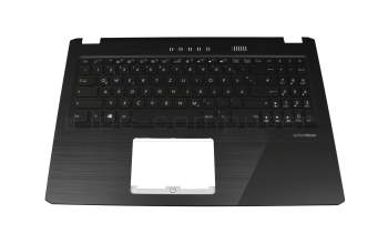 0KNB0-860BGE00 original Asus clavier incl. topcase DE (allemand) noir/noir avec rétro-éclairage