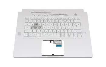 0KNR0-261DGE00 original Asus clavier incl. topcase DE (allemand) blanc/blanc avec rétro-éclairage