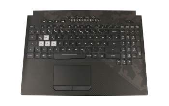 0KNR0-6614GE00 original Asus clavier incl. topcase DE (allemand) noir/noir avec rétro-éclairage