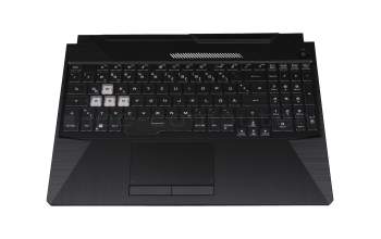 0KNR0-661VGE00 original Asus clavier incl. topcase DE (allemand) noir/transparent/noir avec rétro-éclairage