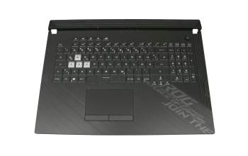 0KNR0-6813GE00 original Asus clavier incl. topcase DE (allemand) noir/noir avec rétro-éclairage