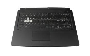 0KNR0-681WUS00 original Asus clavier incl. topcase US (anglais) noir/transparent/gris avec rétro-éclairage