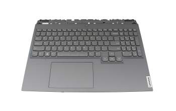 0N7K original Lenovo clavier incl. topcase US (anglais) gris/gris avec rétro-éclairage