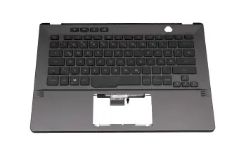 90NR05S3-R31GE0 original Asus clavier incl. topcase DE (allemand) noir/gris avec rétro-éclairage
