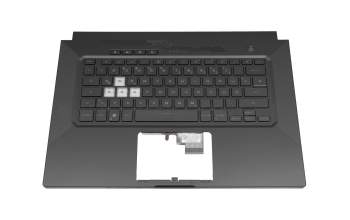 90NR0651-R31GE0 original Asus clavier incl. topcase DE (allemand) noir/noir avec rétro-éclairage