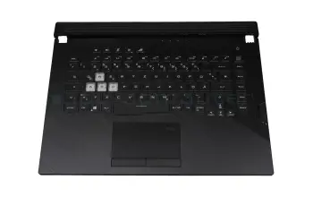 90NR01J3-R31GE0 original Asus clavier incl. topcase DE (allemand) noir/transparent/noir avec rétro-éclairage