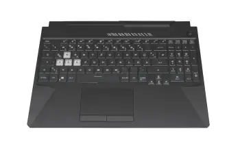 90NR0636-R31GE1 original Asus clavier incl. topcase DE (allemand) noir/transparent/noir avec rétro-éclairage