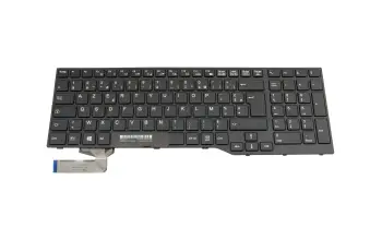 S26391-F2112-B222 original Fujitsu clavier FR (français) noir/noir