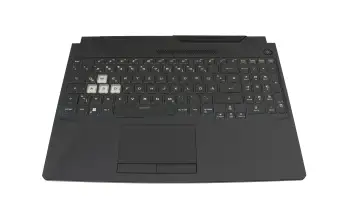 90NR0703-R30GE1 original Asus clavier incl. topcase DE (allemand) noir/noir avec rétro-éclairage