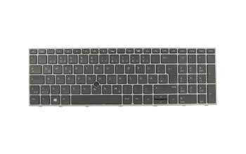 102-017H6LHB01C original HP clavier DE (allemand) noir/gris avec rétro-éclairage et mouse stick