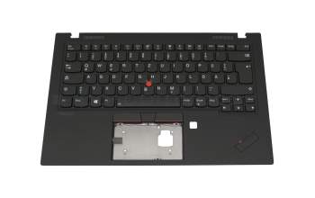 102-18F86LHC01C original Lenovo clavier incl. topcase DE (allemand) noir/noir avec rétro-éclairage et mouse stick