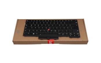 102-19J66LHB01 original Lenovo clavier DE (allemand) noir/noir avec rétro-éclairage et mouse stick