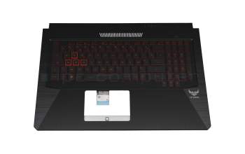 13N1-6EA0521 original Asus clavier incl. topcase FR (français) noir/rouge/noir avec rétro-éclairage