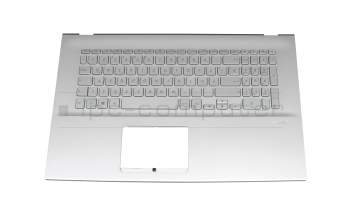 13N1-7GA0101 original Asus clavier incl. topcase DE (allemand) argent/argent avec rétro-éclairage