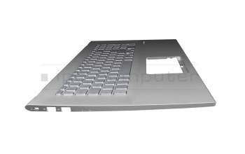 13N1-7GA0101 original Asus clavier incl. topcase DE (allemand) argent/argent avec rétro-éclairage