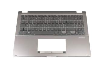 13N1-A40201 original Asus clavier incl. topcase DE (allemand) noir/gris avec rétro-éclairage pour les modèles Touchpad