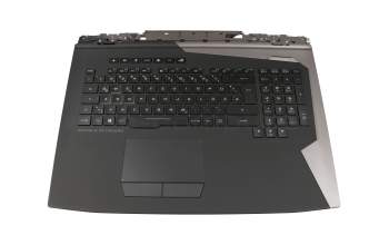 13NB0EU0M03X11 original Asus clavier incl. topcase DE (allemand) noir/noir avec rétro-éclairage - avec des haut-parleurs -