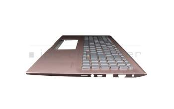 13NB0M2P01011-1 original Asus clavier incl. topcase DE (allemand) argent/rose avec rétro-éclairage