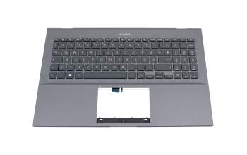 13NB0RX2AM0301 original Asus clavier incl. topcase DE (allemand) gris/gris avec rétro-éclairage