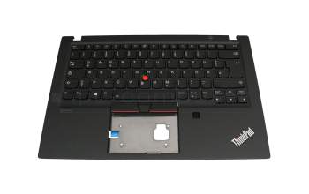 14766449 original Lenovo clavier incl. topcase DE (allemand) noir/noir avec rétro-éclairage et mouse stick