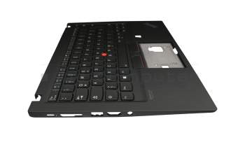 14766449 original Lenovo clavier incl. topcase DE (allemand) noir/noir avec rétro-éclairage et mouse stick