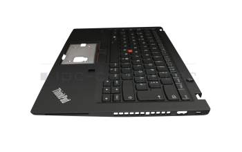 14766449 original Lenovo clavier incl. topcase DE (allemand) noir/noir avec rétro-éclairage et mouse stick