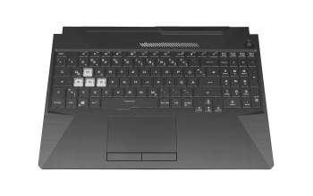 179012C original Asus clavier incl. topcase DE (allemand) noir/transparent/noir avec rétro-éclairage