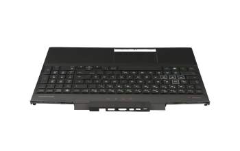 180508-01 original HP clavier incl. topcase DE (allemand) noir/noir avec rétro-éclairage