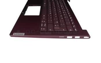 1KAFZZE005Q original Lenovo clavier incl. topcase UK (anglais) pourpre/pourpre avec rétro-éclairage