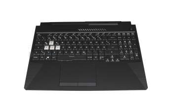 1KAHZZQG01 original Asus clavier incl. topcase DE (allemand) noir/transparent/noir avec rétro-éclairage