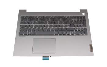 3421448179 original Lenovo clavier incl. topcase DE (allemand) gris/gris avec rétro-éclairage