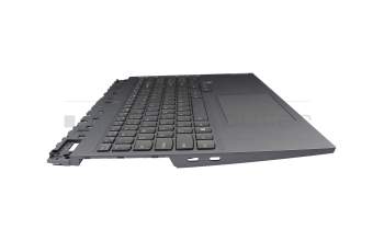 34N6092CQX2 original Lenovo clavier incl. topcase US (anglais) gris/gris avec rétro-éclairage